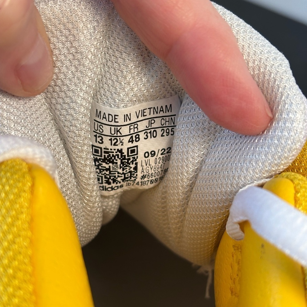 Adidas Crazy 1 Lakers Home Kobe Bryant Men’s 13 White Yellow Purple Basketball - Picture 5 of 10